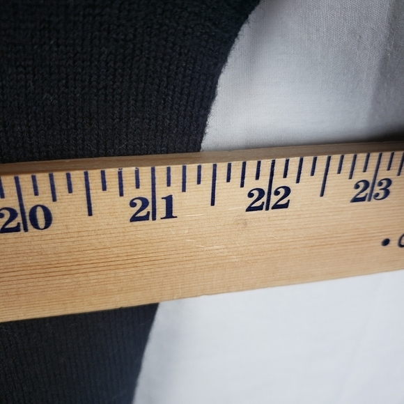 Club Room Black Merino Wool Blend Long Sleeve Sweater Sz L - Picture 9 of 9